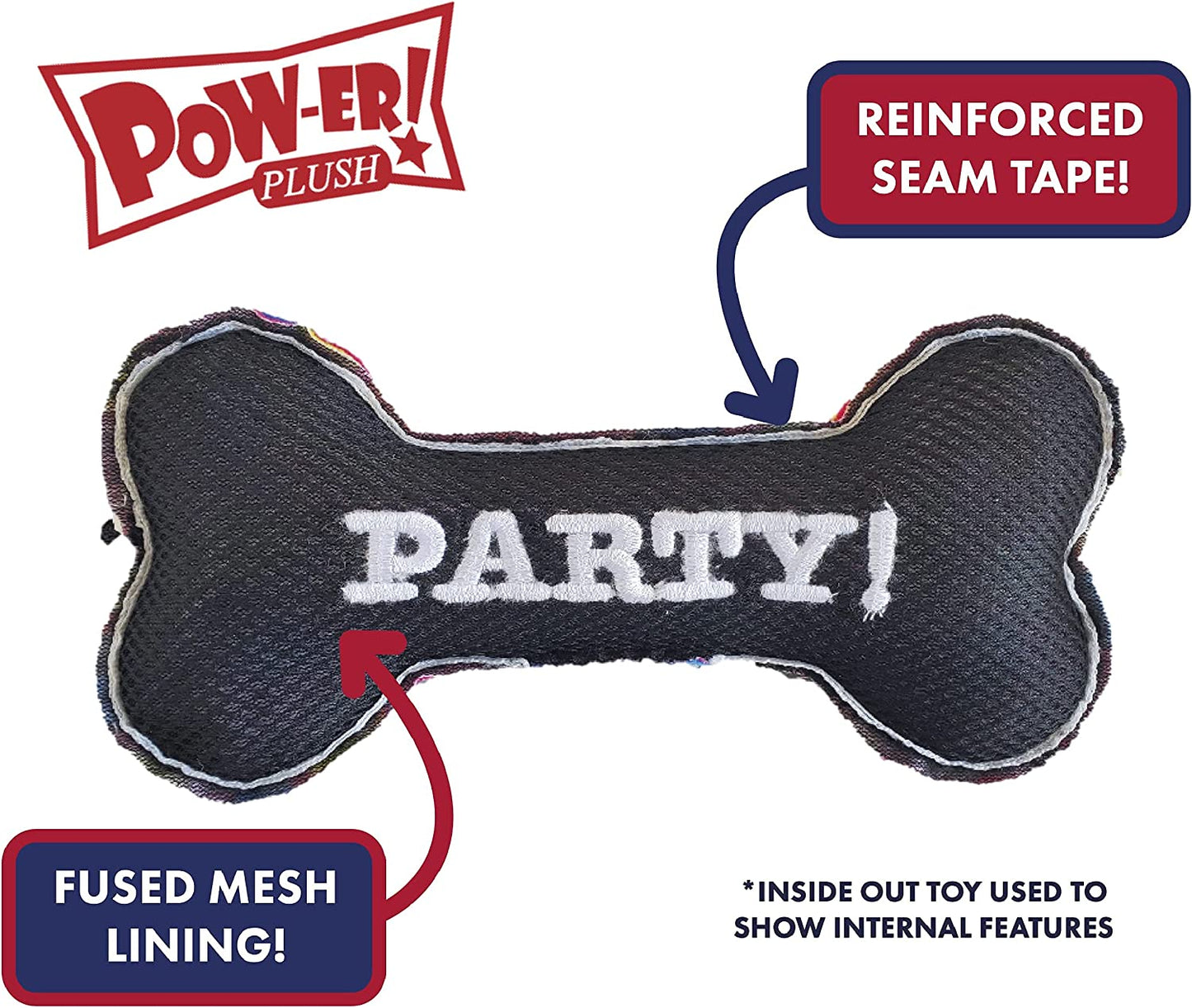 H&K for Dogs Power Plush Barker'S Mark (Large) Funny Dog Toy