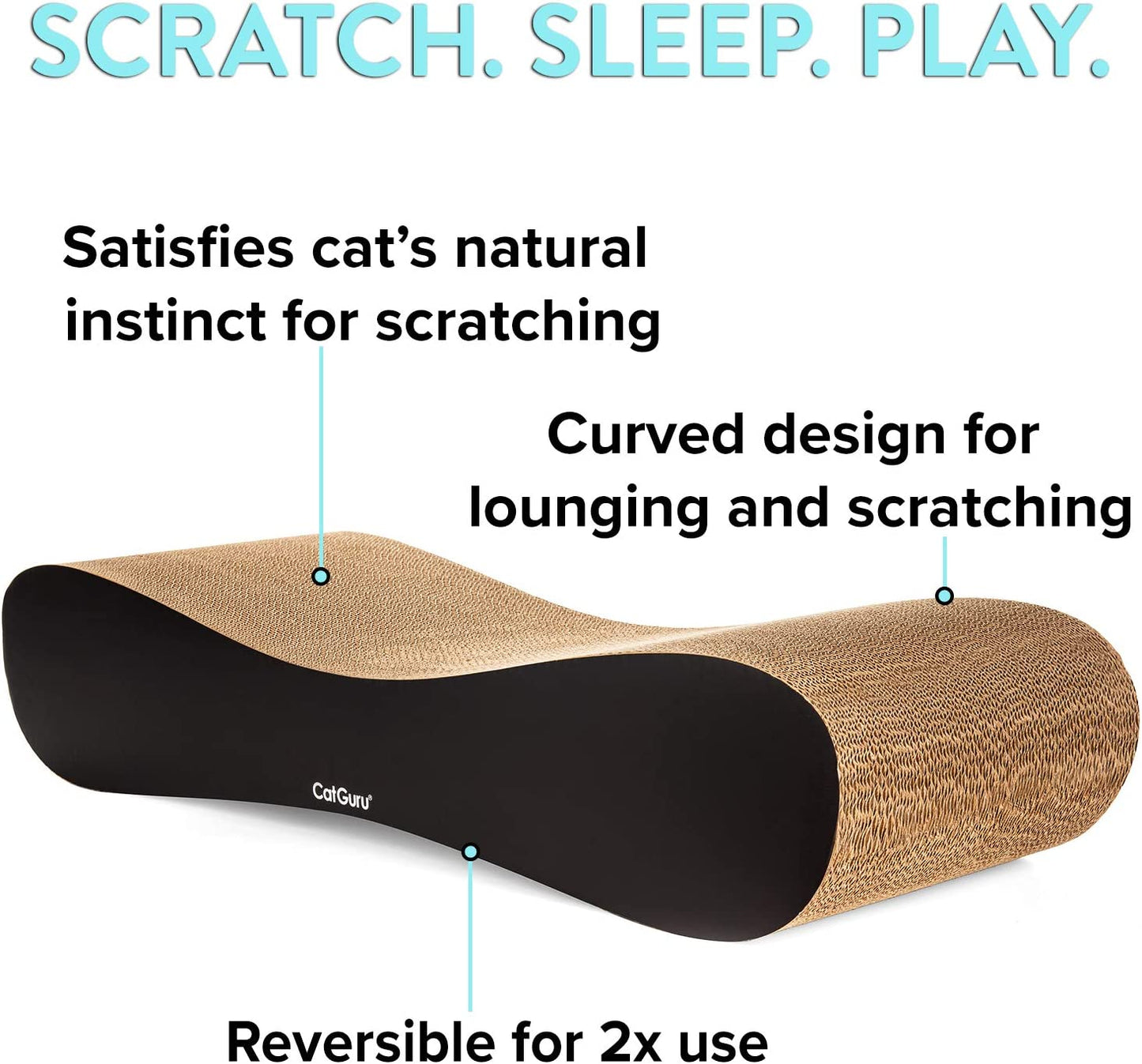 Cat Scratcher Lounge, Reversible Cat Scratching Board, Cardboard Cat Scratcher, Premium Cat Scratch Post, Durable Cat Scratchers, Cat Scratching Bed, Cat Scratching Post (XXL)