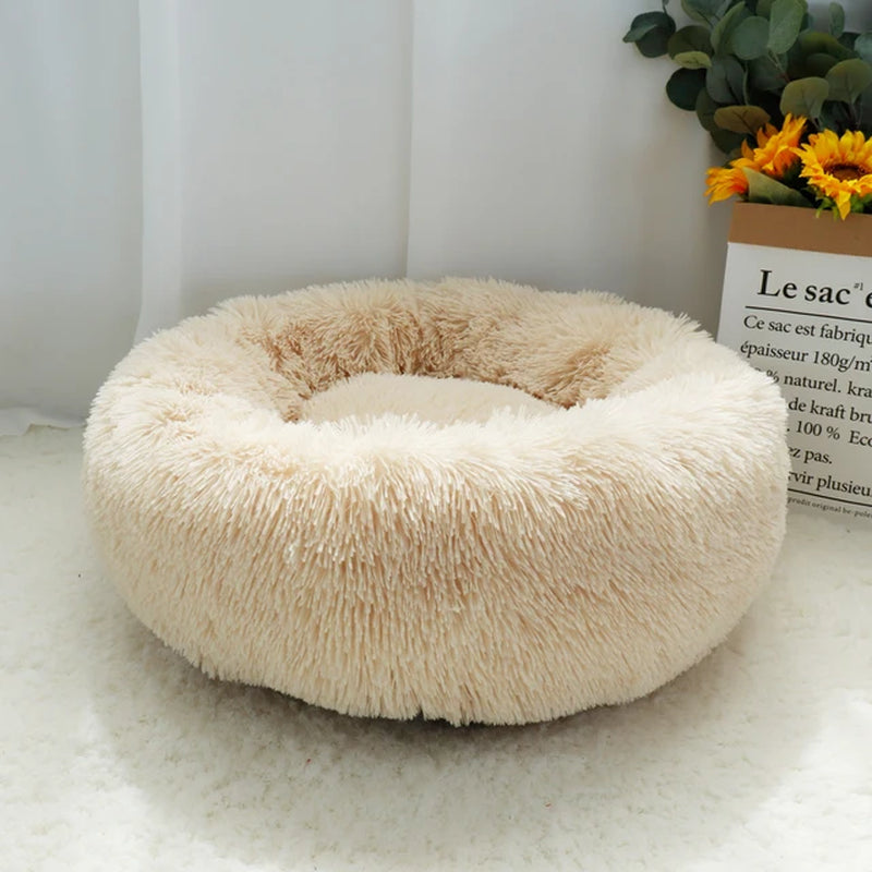 Round Plush Dog Cat Bed Pet House Mat Soft Puppy Cat Cushion Mat Small Dog Beds for Dogs Cats Winter Warm Sleeping Bed