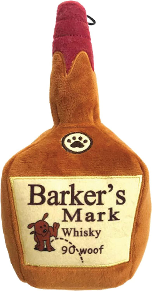 H&K for Dogs Power Plush  Barker'S Mark (Large) Funny Dog Toy 