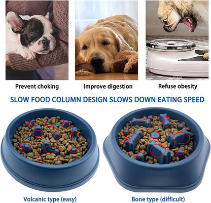 Slow Feeder Dog Bowl anti Gulping Healthy Eating Interactive Bloat Stop Fun Alternative Non Slip Dog Slow Food Feeding Pet Bowl Slow Eating Healthy Design for Small Medium Size Dogs