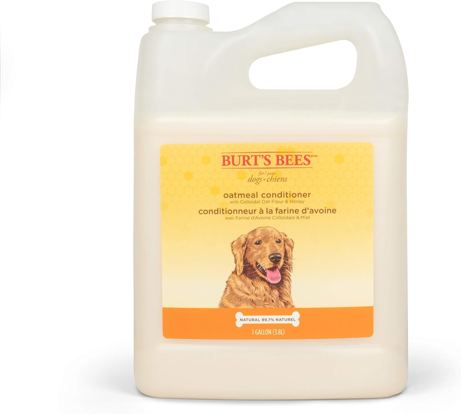 Natural Oatmeal Shampoo with Colloidal Oat Flour and Honey | Oatmeal Dog Shampoo, 1 Gallon | Cruelty Free, Sulfate & Paraben Free, Soothing Dog Shampoo for All Dogs,Beige