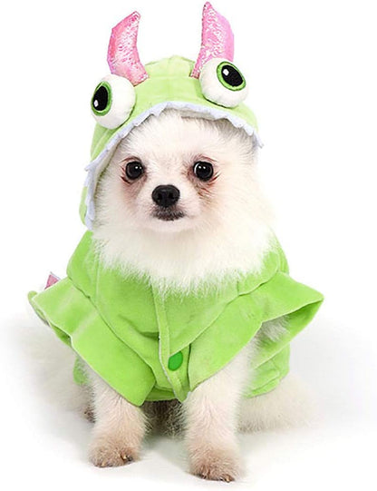 Dog Dragon Costume Pet Halloween Christmas Cosplay Dinosaur Costumes Puppy Cat Winter Coat Hoodie Clothes